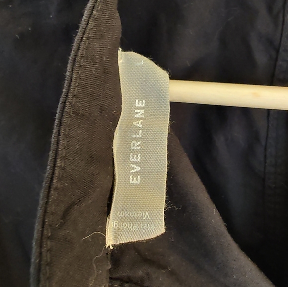 Everlane Mock Neck Bubble Long Sleeve Cotton Top Shirt Blouse - Picture 6 of 9